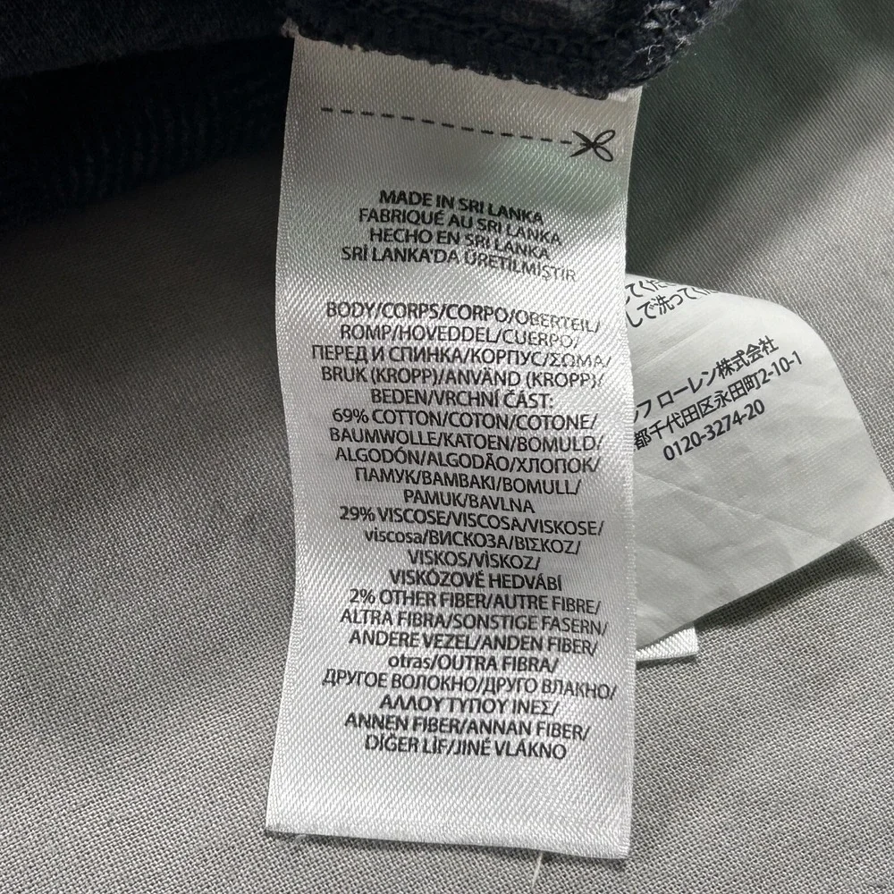 Polo Jeans Ralph Lauren Sweater Mens XL Gray Herringbone 1/4 Zip Lighweight Golf